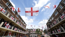 Najbardziej udekorowane flagami osiedle w Londynie