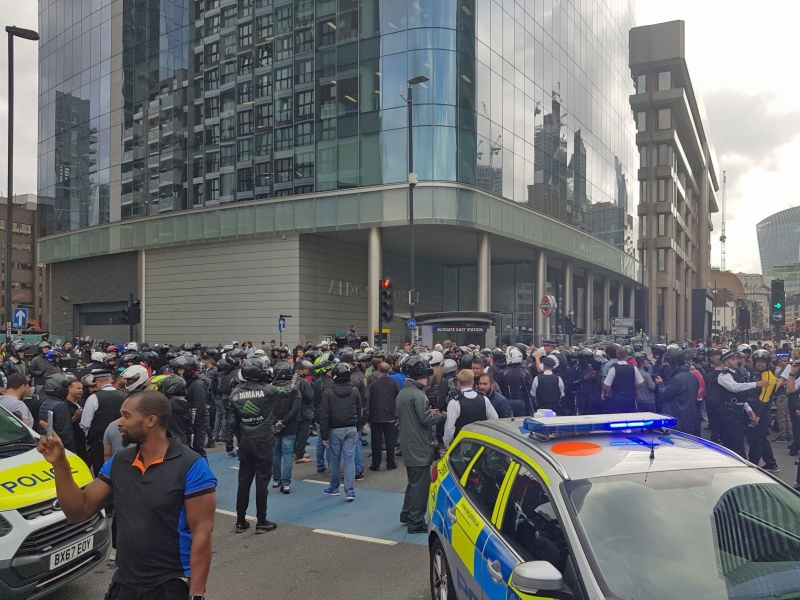 Protest kierowców Uber Eats w Londynie