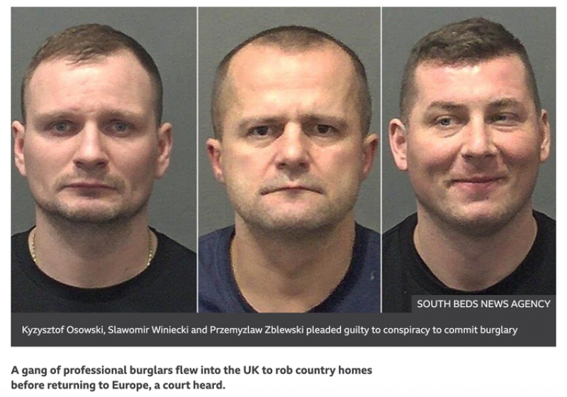 Złodzieje przylecieli z Polski na łupy.