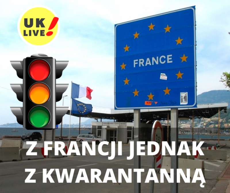 WRACAJĄCY Z FRANCJI JEDNAK NA KWARANTANNIE