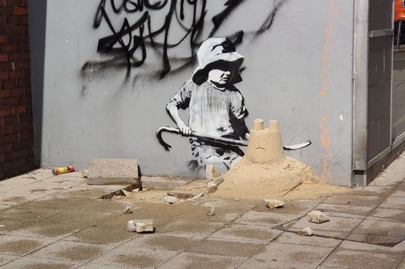 Banksy podnosi wartość nieruchomości.