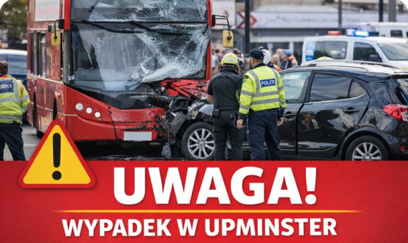 Wypadek drogowy spowodował chaos w Upminster.
